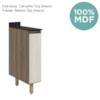 Balcao com Tampo 1P 20cm MDF Kali 16796 Carvalho Toq Bianco Toq Nicioli