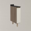 Balcao com Tampo 1P 20cm MDF Kali 16796 Carvalho Toq Bianco Toq Nicioli