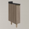 Balcao com Tampo 1P 20cm MDF Kali 16796 Carvalho Toq Carvalho Toq Nicioli