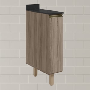 Balcao com Tampo 1P 20cm MDF Kali 16796 Carvalho Toq Carvalho Toq Nicioli