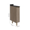Balcao com Tampo 1P 20cm MDF Kali 16796 Carvalho Toq Carvalho Toq Nicioli
