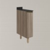 Balcao com Tampo 1P 20cm MDF Kali 16796 Carvalho Toq Carvalho Toq Nicioli