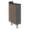 Balcao com Tampo 1P 20cm MDF Kali 16796 Carvalho Toq Chumbo Nicioli