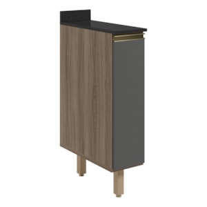 Balcao com Tampo 1P 20cm MDF Kali 16796 Carvalho Toq Chumbo Nicioli
