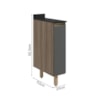 Balcao com Tampo 1P 20cm MDF Kali 16796 Carvalho Toq Chumbo Nicioli