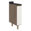 Balcao com Tampo 1P 20cm MDF Kali 16796 Carvalho Toq Off White Cetim Nicioli