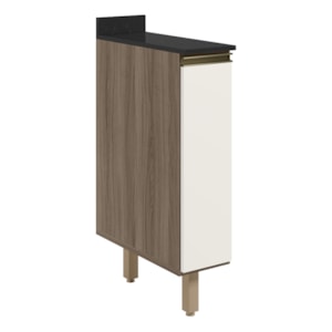 Balcao com Tampo 1P 20cm MDF Kali 16796 Carvalho Toq Off White Cetim Nicioli