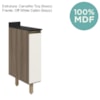 Balcao com Tampo 1P 20cm MDF Kali 16796 Carvalho Toq Off White Cetim Nicioli