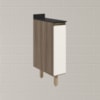 Balcao com Tampo 1P 20cm MDF Kali 16796 Carvalho Toq Off White Cetim Nicioli