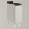 Balcao Com Tampo 1P 30 cm MDF Kali 12217 Bianco Toq Bianco Toq Nicioli