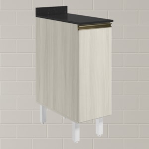 Balcao Com Tampo 1P 30 cm MDF Kali 12217 Bianco Toq Bianco Toq Nicioli