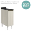 Balcao Com Tampo 1P 30 cm MDF Kali 12217 Bianco Toq Bianco Toq Nicioli