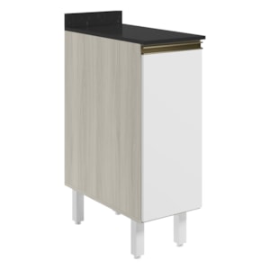 Balcao Com Tampo 1P 30 cm MDF Kali 12217 Bianco Toq Branco Uv Nicioli