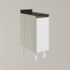 Balcao Com Tampo 1P 30 cm MDF Kali 12217 Bianco Toq Branco Uv Nicioli