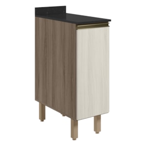 Balcao Com Tampo 1P 30 cm MDF Kali 12217 Carvalho Toq Bianco Toq Nicioli