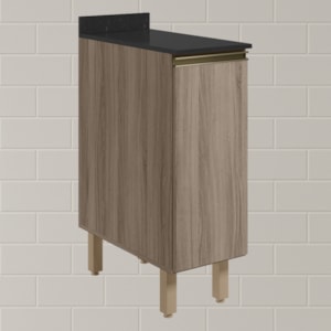 Balcao Com Tampo 1P 30 cm MDF Kali 12217 Carvalho Toq Carvalho Toq Nicioli