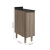 Balcao Com Tampo 1P 30 cm MDF Kali 12217 Carvalho Toq Carvalho Toq Nicioli