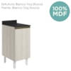 Balcao Com Tampo 1P 40 cm MDF Kali 12218 Bianco Toq Bianco Toq Nicioli
