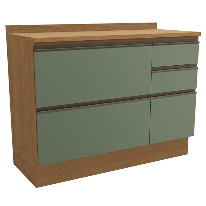 Balcao Com Tampo 1P 4G 120 cm Maxxi G746 Canela Verde Kappesberg