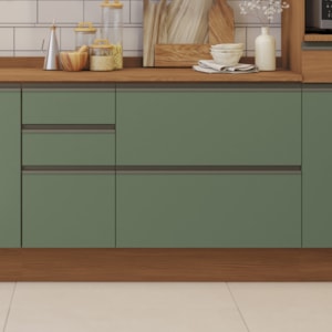 Balcao Com Tampo 1P 4G 120 cm Maxxi G746 Canela Verde Kappesberg