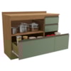 Balcao Com Tampo 1P 4G 120 cm Maxxi G746 Canela Verde Kappesberg