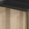 Balcao Com Tampo 2 Gavetoes Vidro 80cm MDF Kali 16412 Carvalho Toq Nicioli