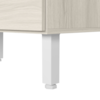 Balcao Com Tampo 2 Gavetoes Vidro MDF 80 cm Kali 1641269 Bianco TOQ Nicioli