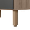 Balcao Com Tampo 2 Gavetoes Vidro MDF 80 cm Kali 1641269 Carvalho TOQ Nicioli