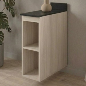 Balcao Com Tampo 2 Nichos MDF 20 cm Kali 1221622 Bianco TOQ Nicioli
