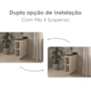 Balcao Com Tampo 2 Nichos MDF 20 cm Kali 1221622 Bianco TOQ Nicioli