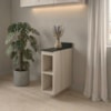 Balcao Com Tampo 2 Nichos MDF 20 cm Kali 1221622 Bianco TOQ Nicioli