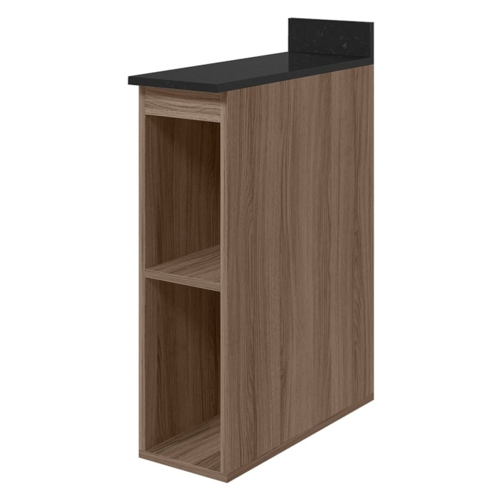 Balcao Com Tampo 2 Nichos MDF 20 cm Kali 1221622 Carvalho TOQ Nicioli
