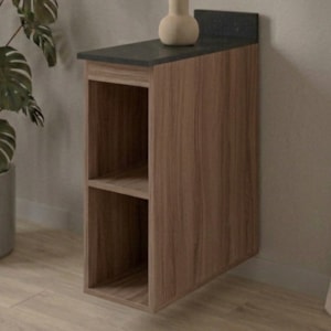 Balcao Com Tampo 2 Nichos MDF 20 cm Kali 1221622 Carvalho TOQ Nicioli