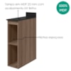 Balcao Com Tampo 2 Nichos MDF 20 cm Kali 1221622 Carvalho TOQ Nicioli