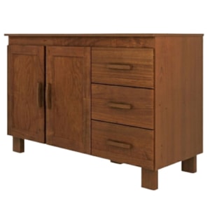 Balcao Com Tampo 2 Portas 120 cm Madeira Macica Taeda 1291C Castanho Festra