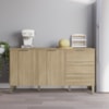 Balcao Com Tampo 2 Portas 3 Gavetas 160 cm Glam Freijo KTP