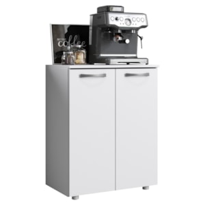 Balcao Com Tampo 2 Portas 61 cm MDP Denver Branco ARMoveis