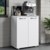 Balcao Com Tampo 2 Portas 61 cm MDP Denver Branco ARMoveis