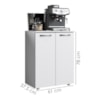 Balcao Com Tampo 2 Portas 61 cm MDP Denver Branco ARMoveis