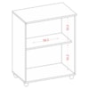 Balcao Com Tampo 2 Portas 61 cm MDP Denver Branco ARMoveis