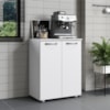 Balcao Com Tampo 2 Portas 61 cm MDP Denver Branco ARMoveis