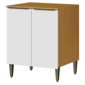 Balcao Com Tampo 2 Portas 70 cm MDF 2006805 Cinamomo Branco ARMoveis