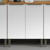 Balcao Com Tampo 2 Portas 70 cm MDF 2006805 Cinamomo Branco ARMoveis
