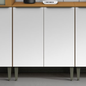 Balcao Com Tampo 2 Portas 70 cm MDF 2006805 Cinamomo Branco ARMoveis