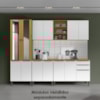 Balcao Com Tampo 2 Portas 70 cm MDF 2006805 Cinamomo Branco ARMoveis