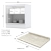 Balcao com Tampo 2 Portas 80 cm Americana Branco Calcare Henn
