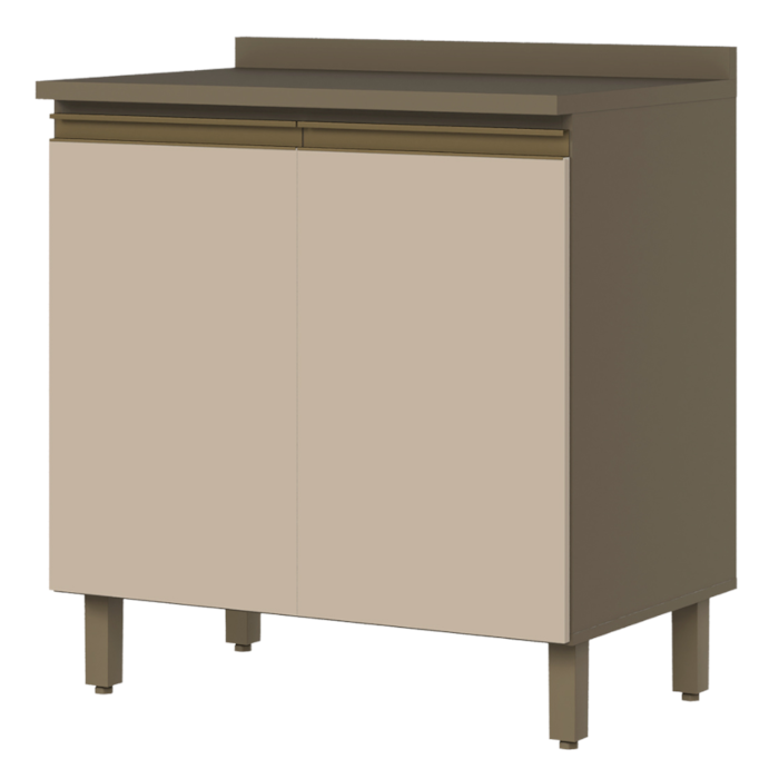 Balcão Com Tampo 2 Portas 80 cm Connect Duna Cristal Henn