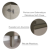 Balcão Com Tampo 2 Portas 80 cm Connect Duna Cristal Henn
