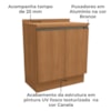 Balcao Com Tampo 2 Portas 80 cm Maxxi G744 Canela Kappesberg