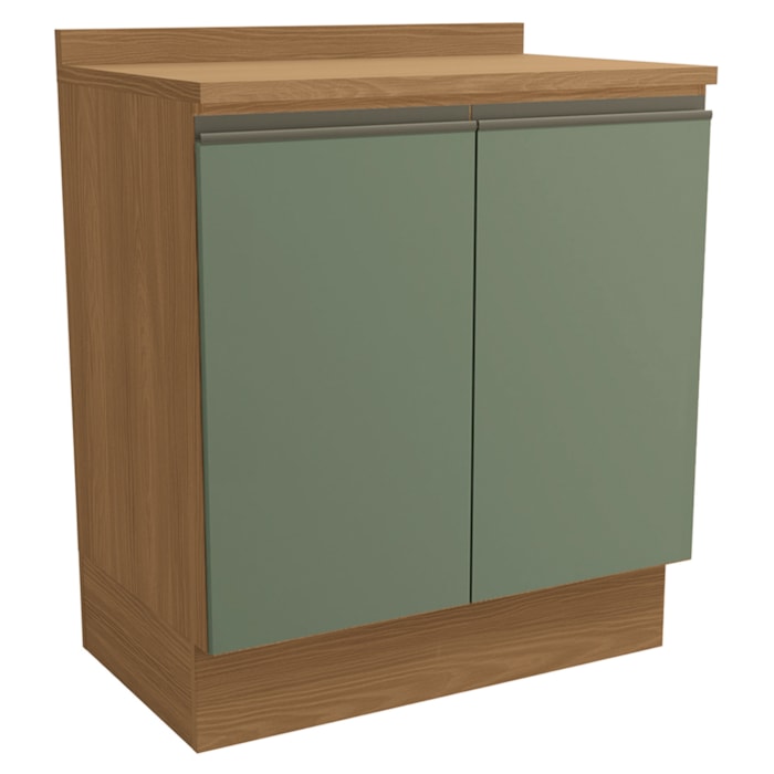 Balcao Com Tampo 2 Portas 80 cm Maxxi G744 Canela Verde Kappesberg
